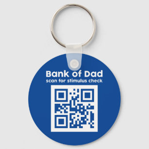 Funny Fars dag Bank of Pappa Stimulus Check Nyckelring