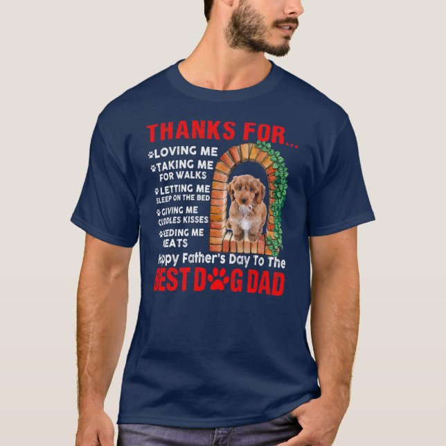 Funny Fars dag, bästa Hund-cute i Lycklig T Shirt (Framsida)