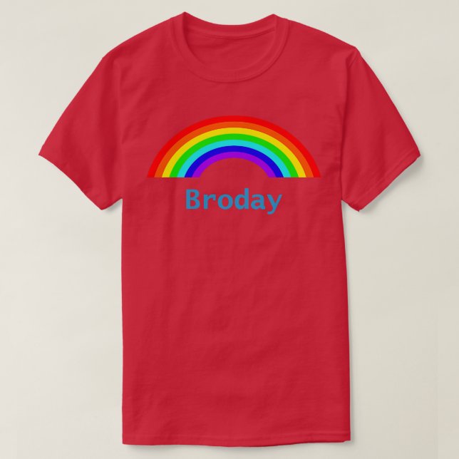 Funny Fars dag Broday Rainbow T Shirt (Design framsida)