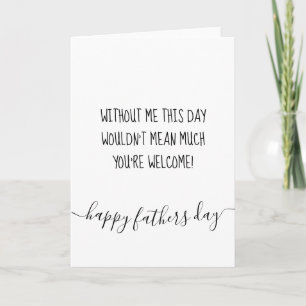 Funny Fars dag Card Pappa från Son från dotter Kort
