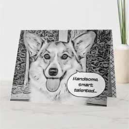 Funny Fars dag Corgi Kort