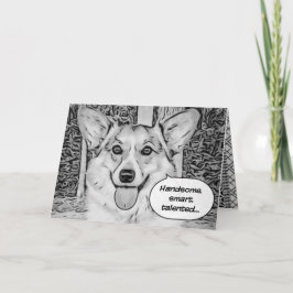 Funny Fars dag Corgi Kort