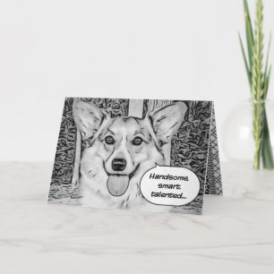 Funny Fars dag Corgi Kort