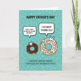 Funny Fars dag | Cute Donut Humor Kort