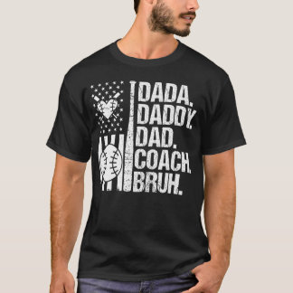 Funny Fars dag Dada pappa Pappa Bruh Baseball T Shirt