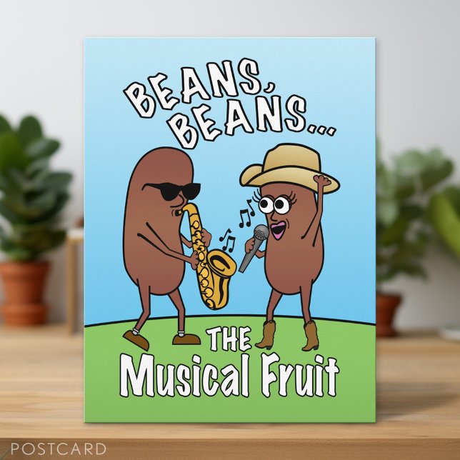 Funny Fars dag Farting Bean Joke Vykort (Custom Postcard)