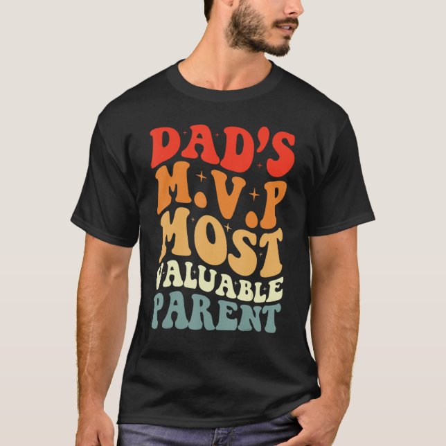Funny Fars dag från Pappa MVP Retro Best D T Shirt (Framsida)