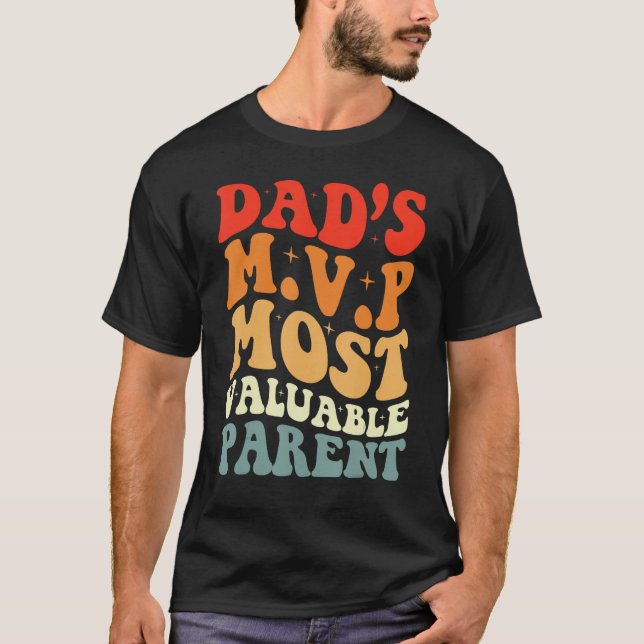 Funny Fars dag från Pappa MVP Retro Best D T Shirt (Framsida)