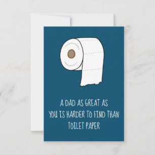 Funny Fars dag Gift-Toilet Kärlek Pappa Papprare Tack Kort