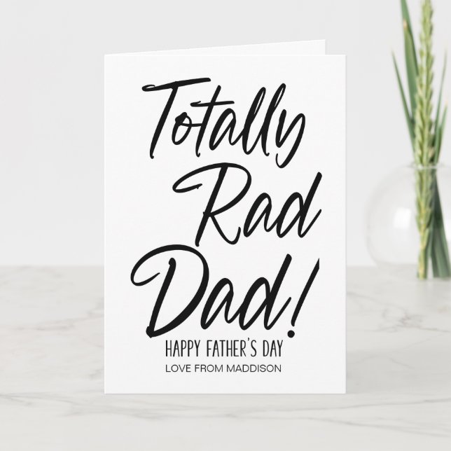 Funny Fars dag Gift Totally Rad Pappa Best Pappa Kort (Framsida)