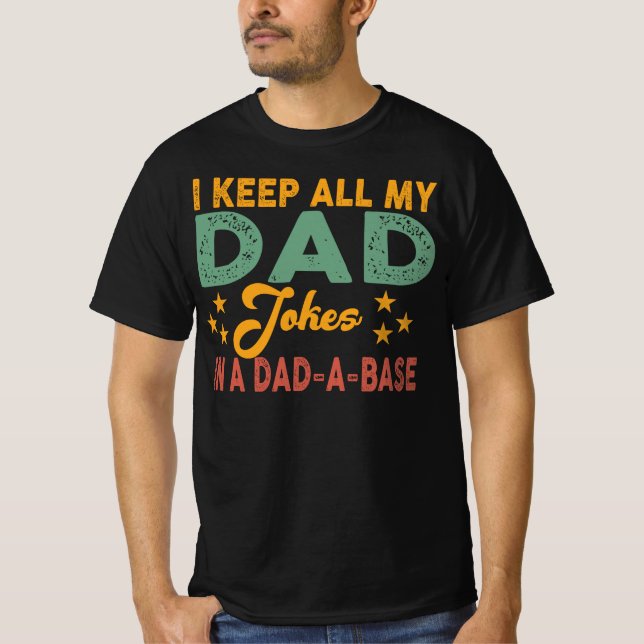 Funny Fars dag Jokes On-the-Go T Shirt (Framsida)