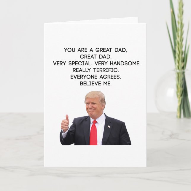 Funny Fars dag-kort - Donald Trump Card-gåva Kort (Framsida)