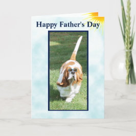 Funny Fars dag-kort med solbadande badplats Kort