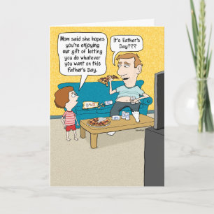 Funny Fars dag: Lazy Pappa Kort