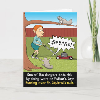 Funny Fars dag Nutty Squirrel-kort Kort