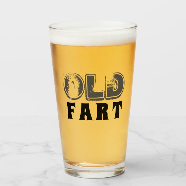 Funny Fars dag Old Fart Typography Glaskopp (Framsida fylld)