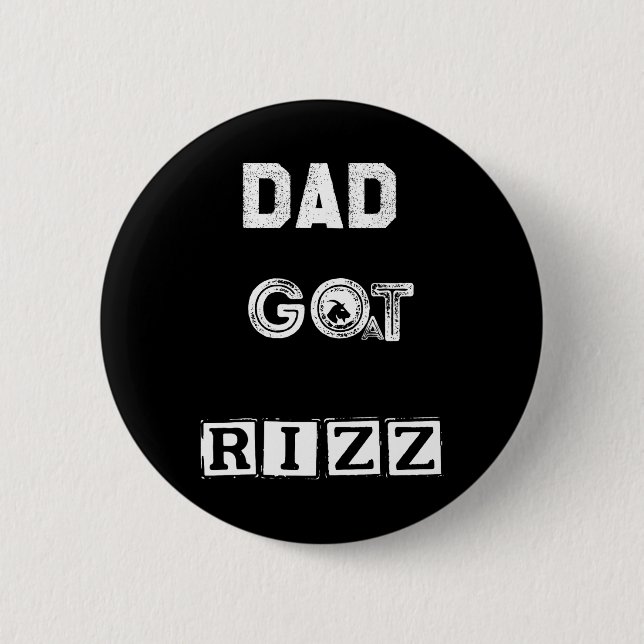 Funny Fars dag Pappa Har Goat Rizz Jokes Twist Hi Knapp (Framsida)