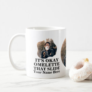 Funny fars dag pappa skämtar Omelet på bilden Kaffemugg