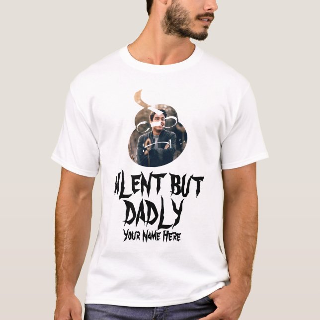 Funny fars dag pappa skämtar tyst men samtidigt T- T Shirt (Framsida)