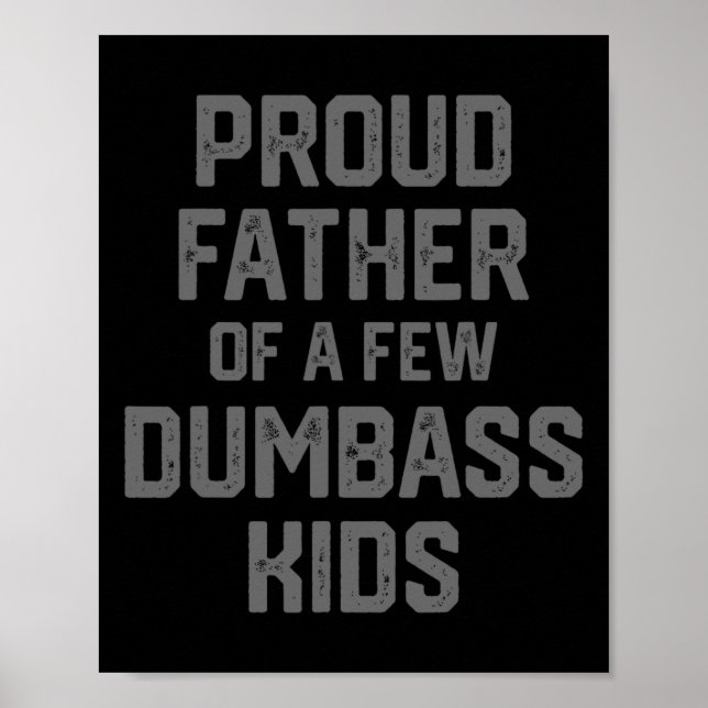 Funny Fars dag Presenter för Pappa Far i Kids Poster (Framsidan)