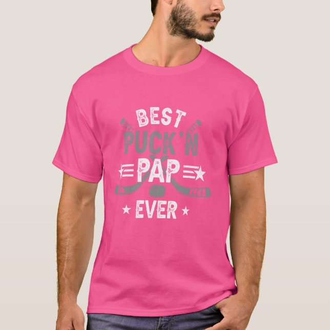 Funny Fars dag Shirt Best Puck'n Pap Aldrick Hock T (Framsida)
