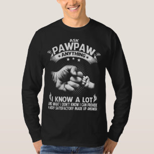 Funny Fars dag Shirt Gift 60:e fråga PAWPAW Anyt T