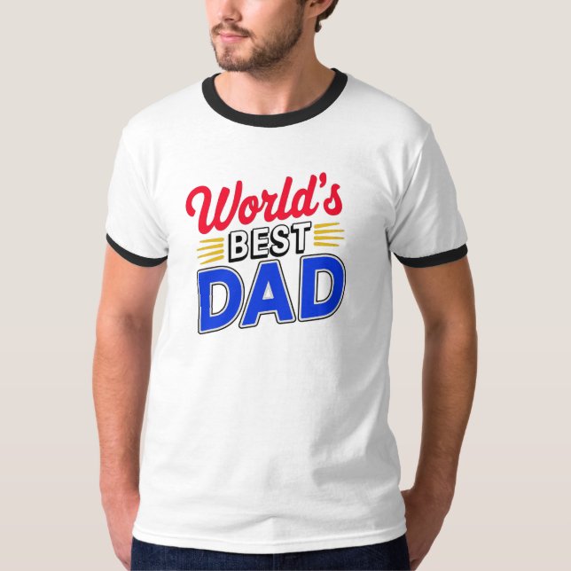 FUNNY Fars dag VÄRLDENS BÄSTA PAPPA T Shirt (Framsida)