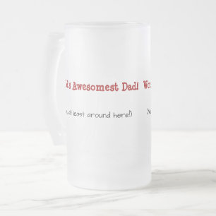Funny Fars dag Världens västra Pappa Frostat Ölglas