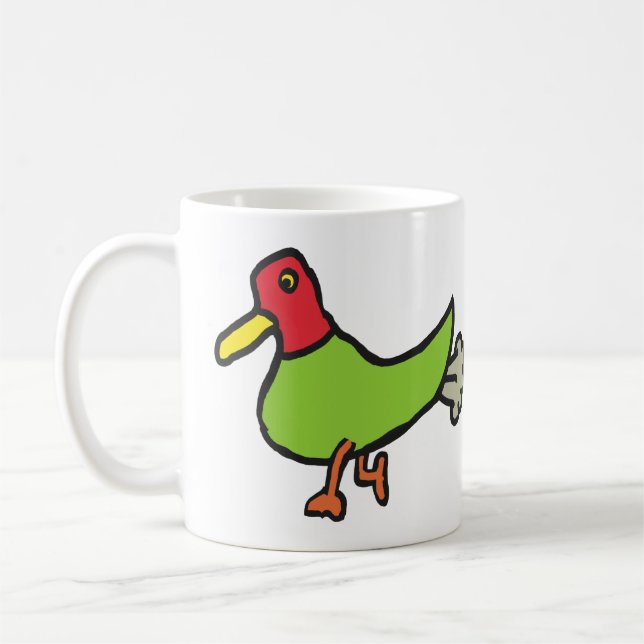 Funny Farting Anka Kaffemugg (Vänster)