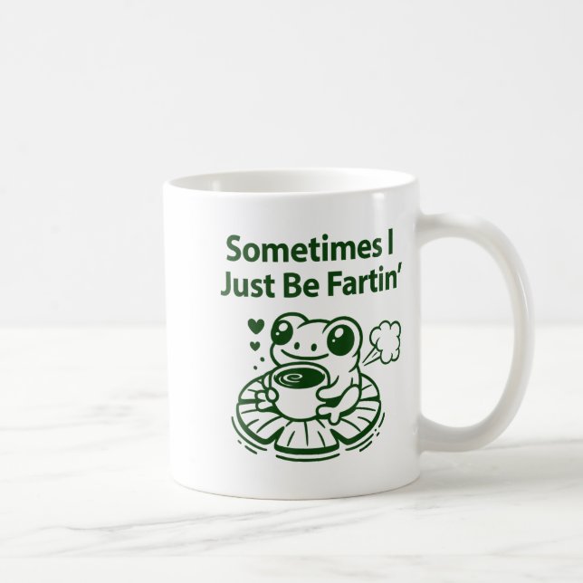 Funny Farting Frog Froglet Fart Sometimes I Just B Kaffemugg (Höger)