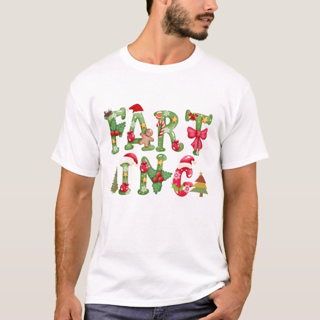 Funny Farting-jul T Shirt (Framsida)