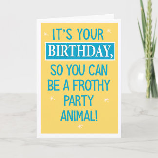 Funny Farty Sloth Birthday Kort