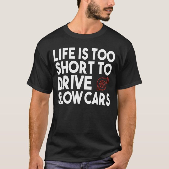 Funny Fast Car Manual-överföring tre kanaler Ca T Shirt (Framsida)