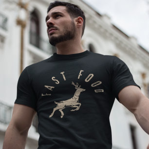 Funny Fast Food Hjort Hunting T Shirt
