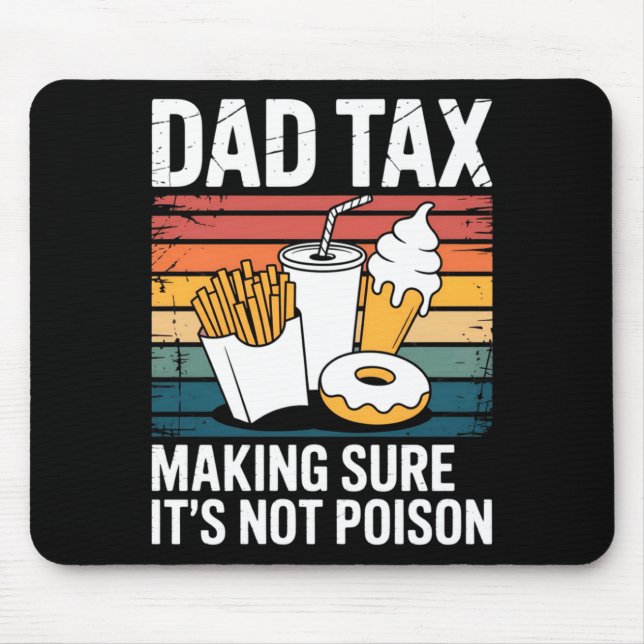 Funny Fast Food Ison Tester Gift Retro Dad Tax  Musmatta (Framsidan)