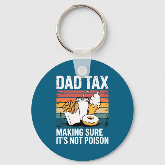 Funny Fast Food Ison Tester Gift Retro Dad Tax  Nyckelring (Framsida)
