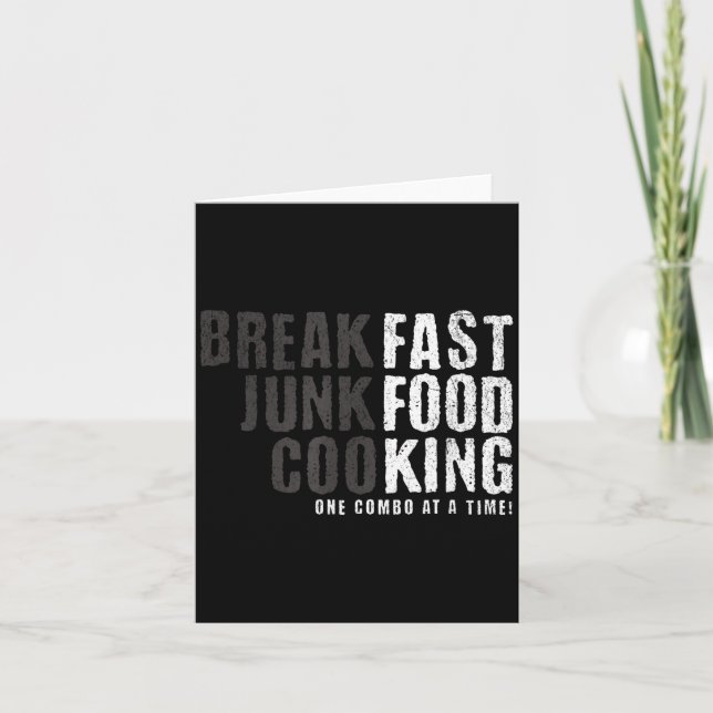 Funny Fast Food Lovers Gift For Foodie Fans And Ad Kort (Framsida)