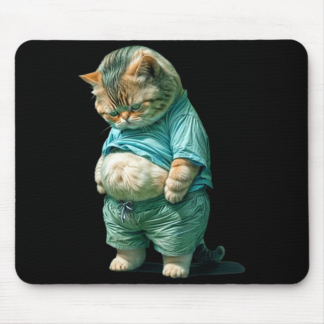 Funny Fat Cat Ia Art Design Print  Musmatta (Framsidan)