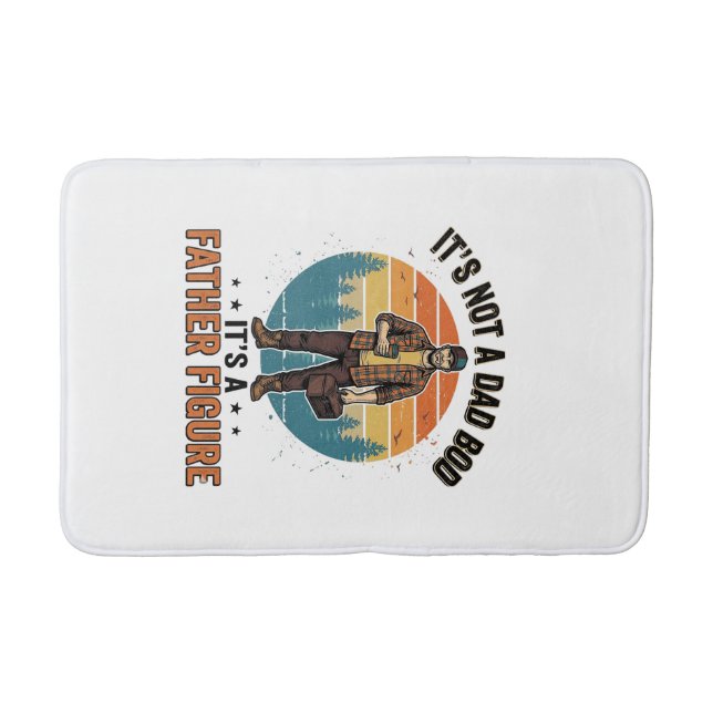 Funny Father Figure Vintage Dad Humor Shirt Design Badrumsmatta (Framsidan)