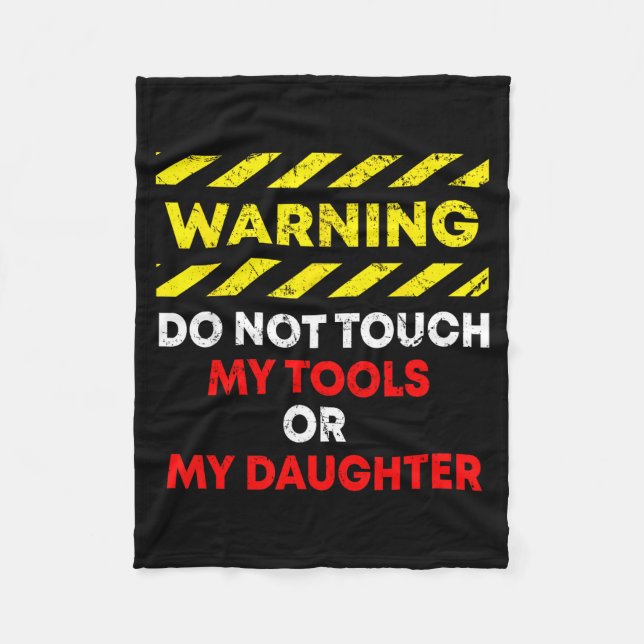 Funny Father's Day Daddy Gift Apparel Warning Do N Fleecefilt (Framsidan)