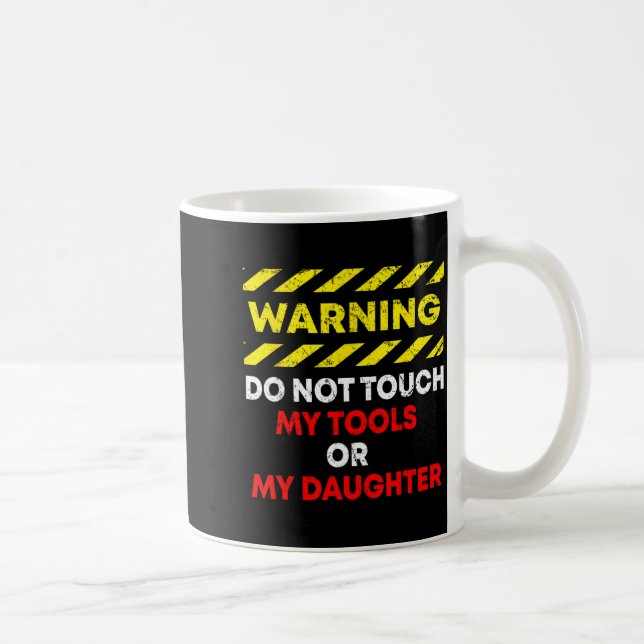 Funny Father's Day Daddy Gift Apparel Warning Do N Kaffemugg (Höger)
