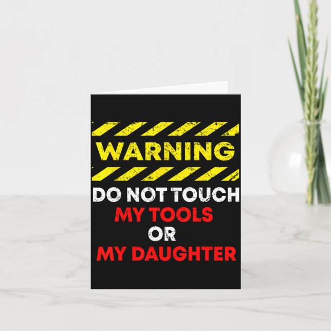 Funny Father's Day Daddy Gift Apparel Warning Do N Kort (Framsida)
