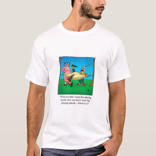 Funny Father's Day Humor Tee Shirt  (Framsida)