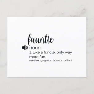 Funny Fauntie Definition Vykort