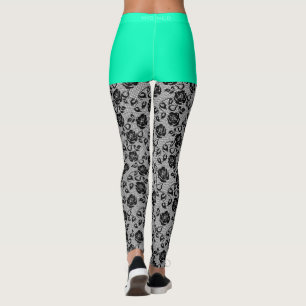 Funny Faux Black Snöre Fishnet Leggings Faux Kort