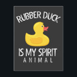 Funny Favorite Animal Rubber Anka Fläkt Vykort<br><div class="desc">Lustigt favoritdjurgummi Anka Fläkt. Lustigt Rubber Anka Bath-citat.</div>