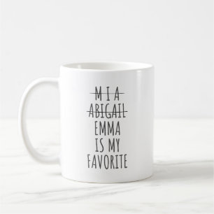 Funny Favorite Child Mugg, julgåva till Mamma. Kaffemugg