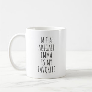 Funny Favorite Child Mugg, julgåva till Mamma. Kaffemugg