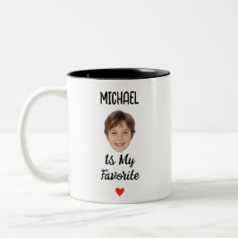 Funny Favorite Child Mugg med Namn & Ansikte Photo