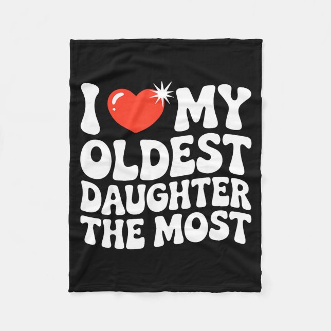 Funny Favorite Oldest Daughter Proud Parent Senior Fleecefilt (Framsidan)